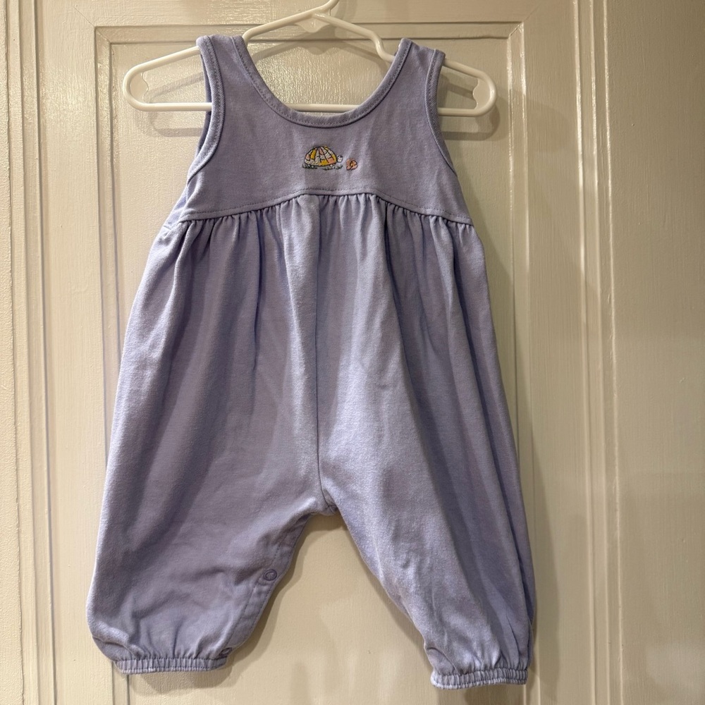 Vintage Carter’s x Yoko Ono Lennon Lavender Sleeveless Baby Romper, size 3-6 mo